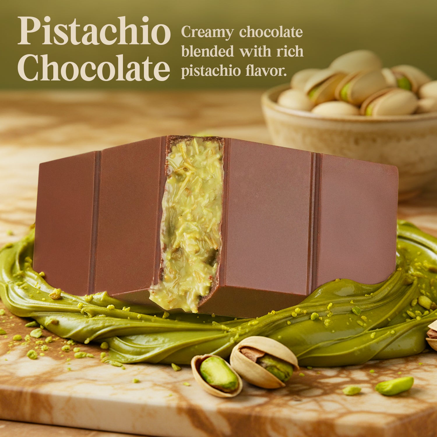 2 Pack Milk Dubai Chocolate with Pistachio Cream & Crispy Kataifi - 3.5 oz Each