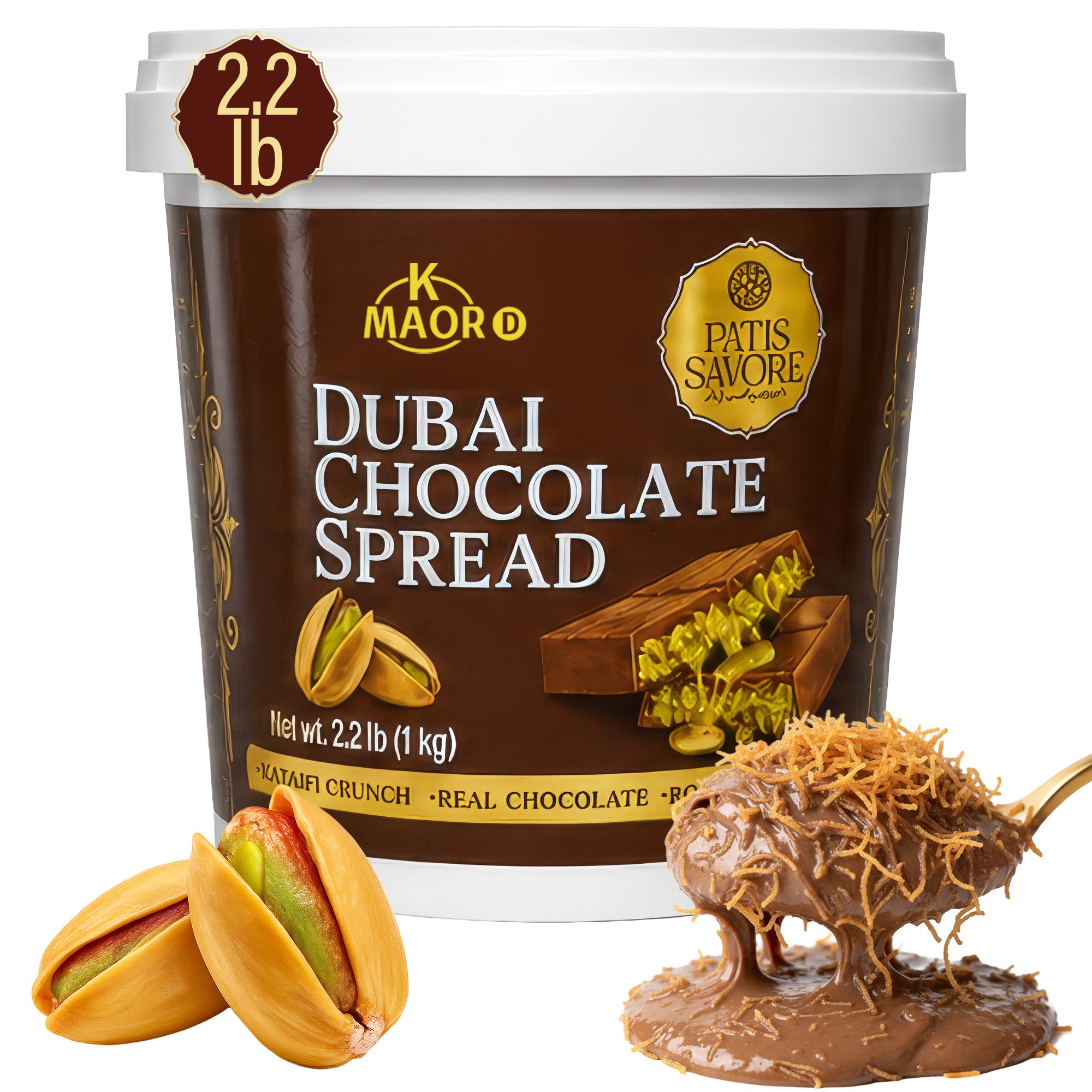 Milk Dubai Chocolate Pistachio Cream & Crispy Kataifi Spread 2.2 lb