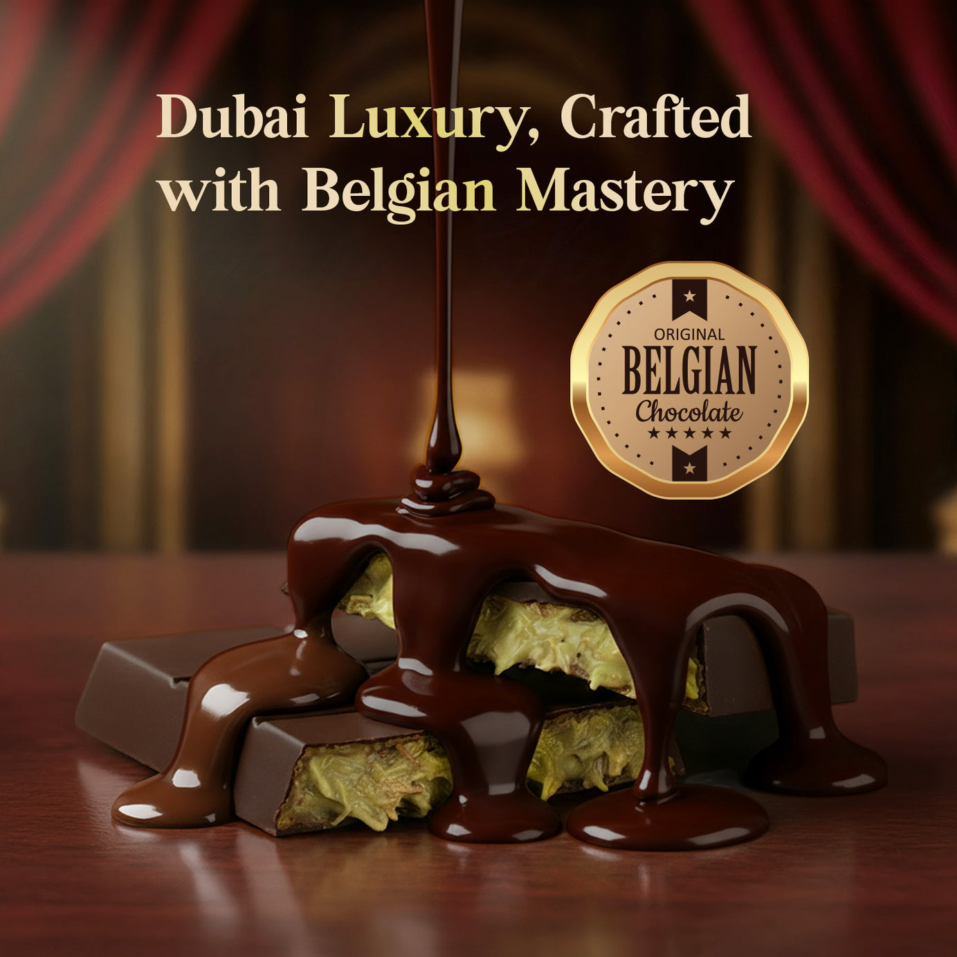 2 Pack Premium Dark Dubai Chocolate - Belgian Chocolate with Pistachio Cream, 7 oz Each