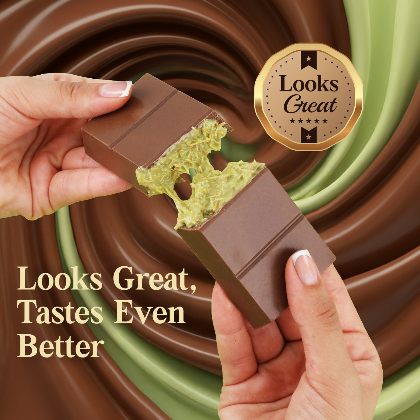 2 Pack Milk Dubai Chocolate with Pistachio Cream & Crispy Kataifi - 3.5 oz Each