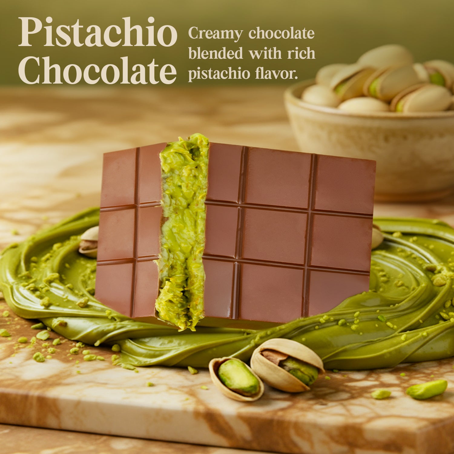 3 Pack Milk Dubai Chocolate with Pistachio Cream & Crispy Kataifi, 2.6 oz Each