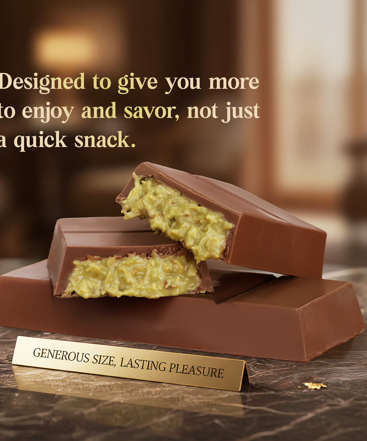Dubai Chocolate Bar 3.5 oz - Milk Belgian Chocolate with Pistachio Cream & Kataifi