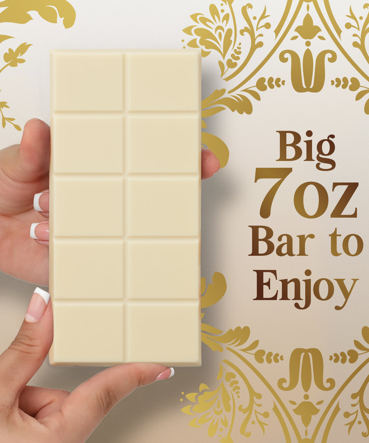 White Dubai Chocolate Bar 7 oz with Pistachio Filling & Kataifi - Belgian Chocolate