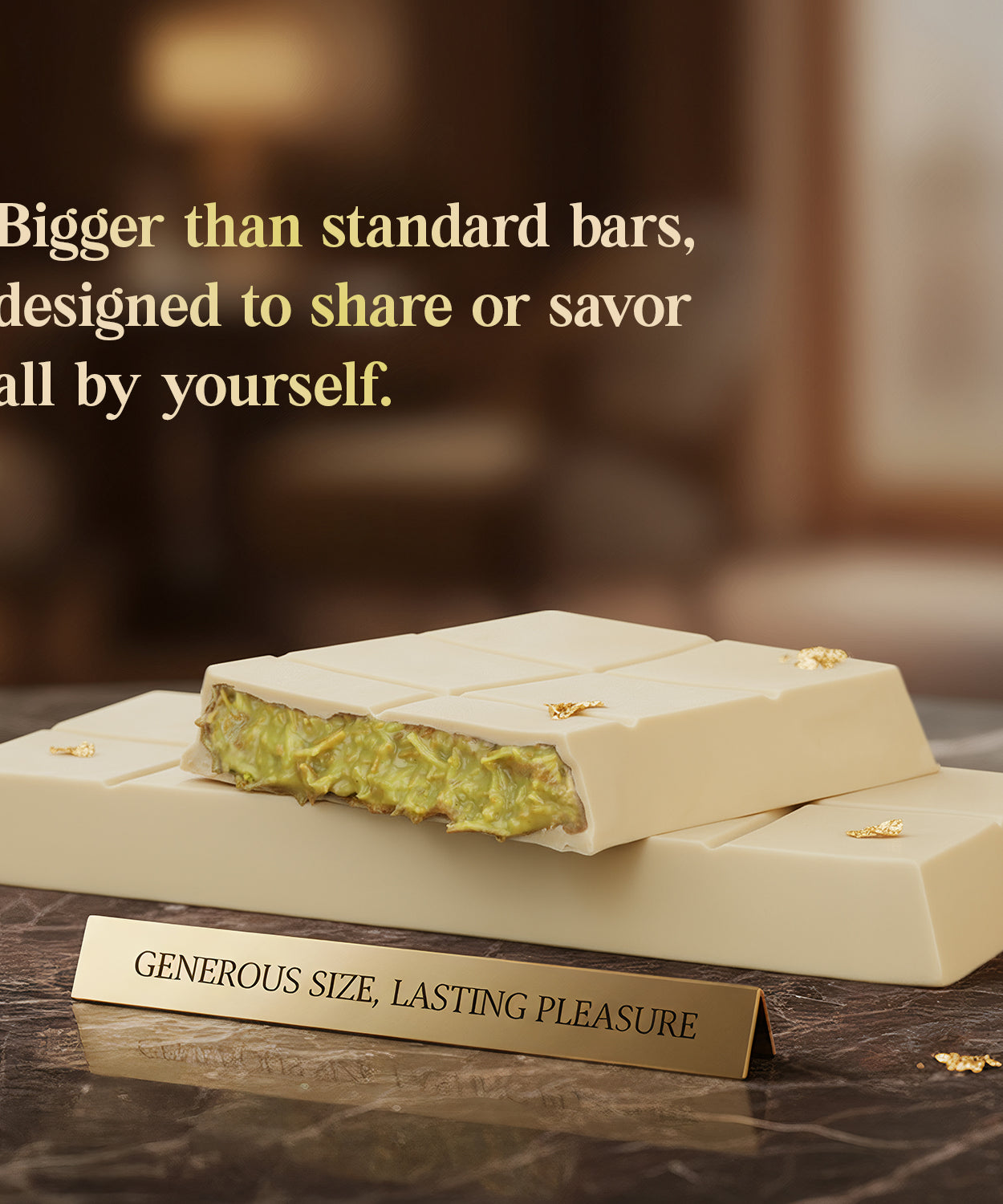 White Dubai Chocolate Bar 7 oz with Pistachio Filling & Kataifi - Belgian Chocolate