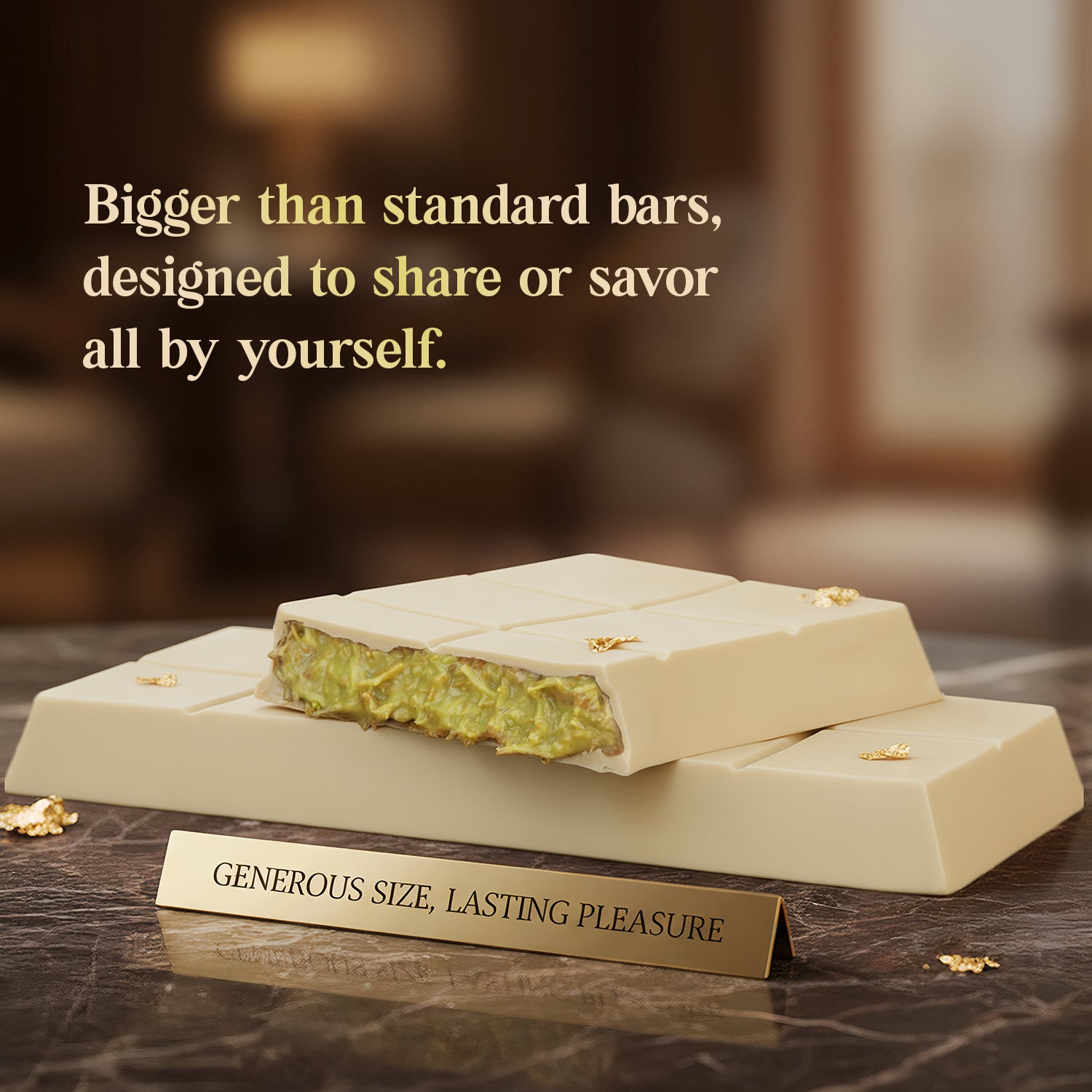 White Dubai Chocolate Bar 7 oz with Pistachio Filling & Kataifi - Belgian Chocolate