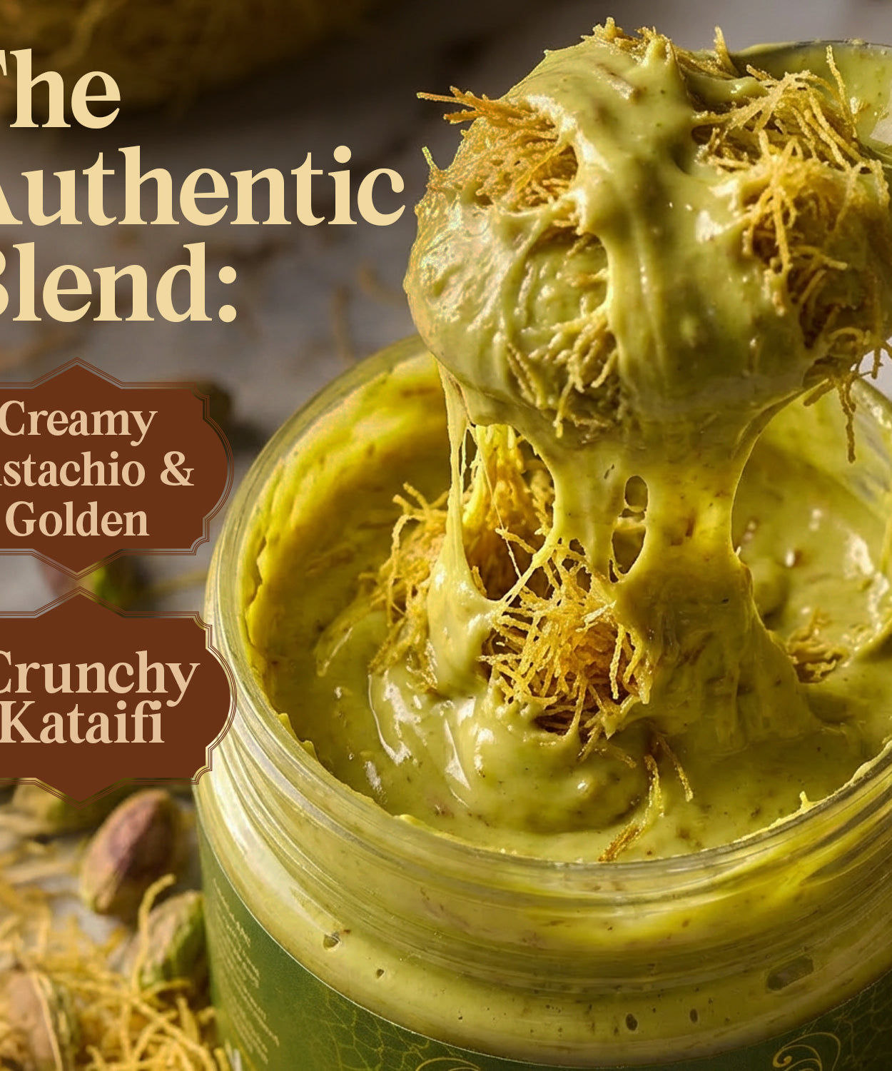 Dubai Chocolate Filling, 8.5 oz Pistachio Cream & Baked Kataifi Mixture