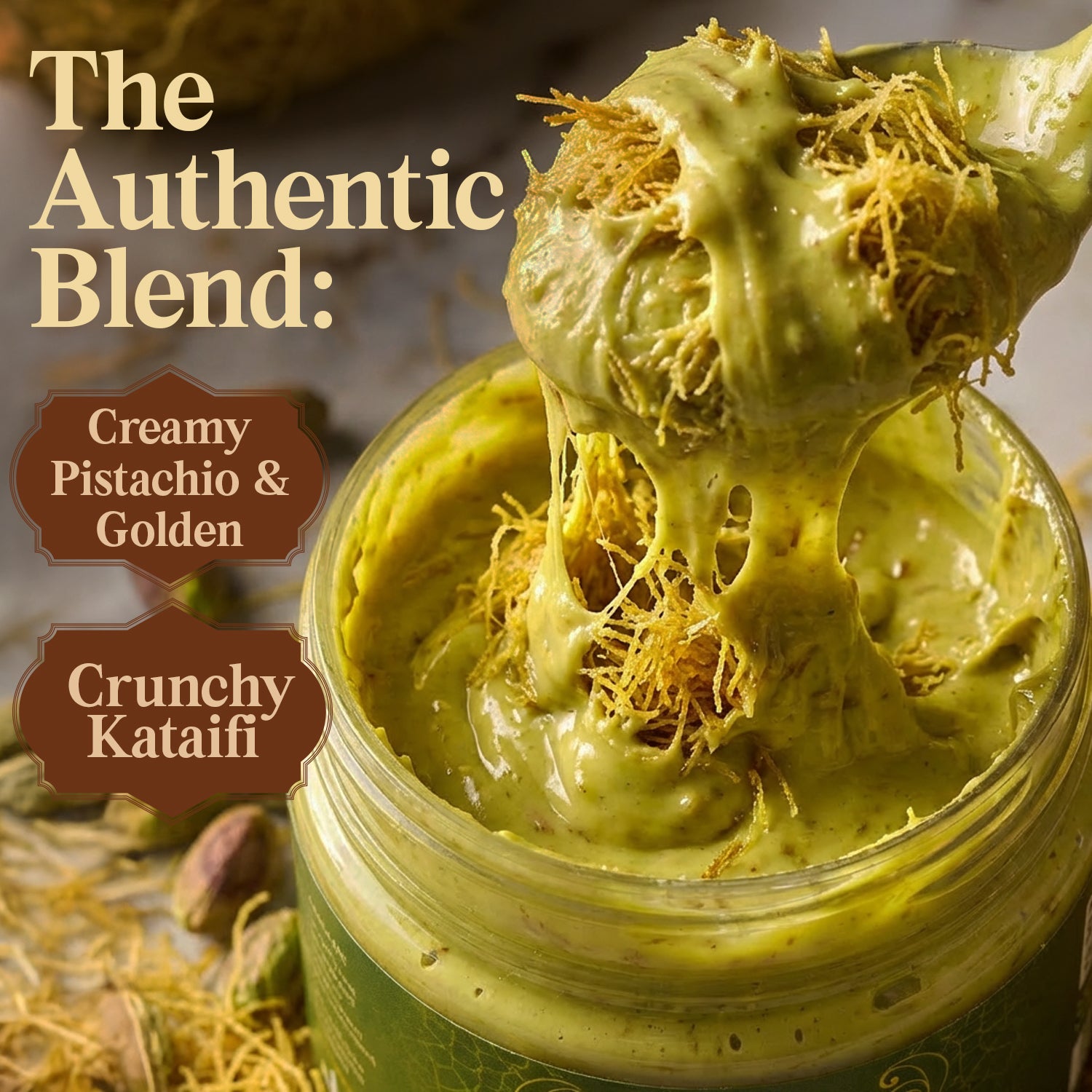 Dubai Chocolate Filling, 8.5 oz Pistachio Cream & Baked Kataifi Mixture