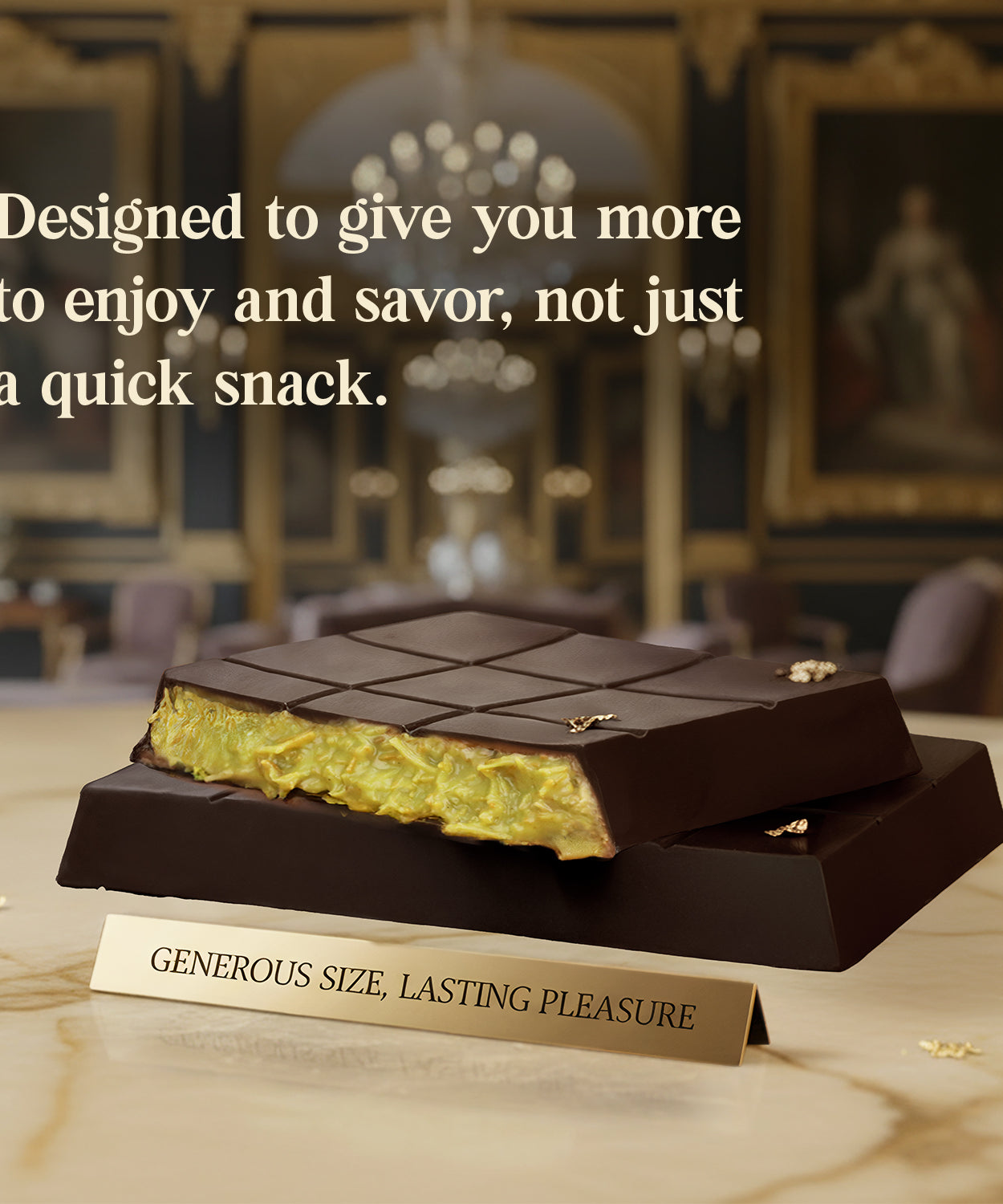 Dubai Dark Chocolate Bar – 2.6 oz Elegant Gift Chocolate