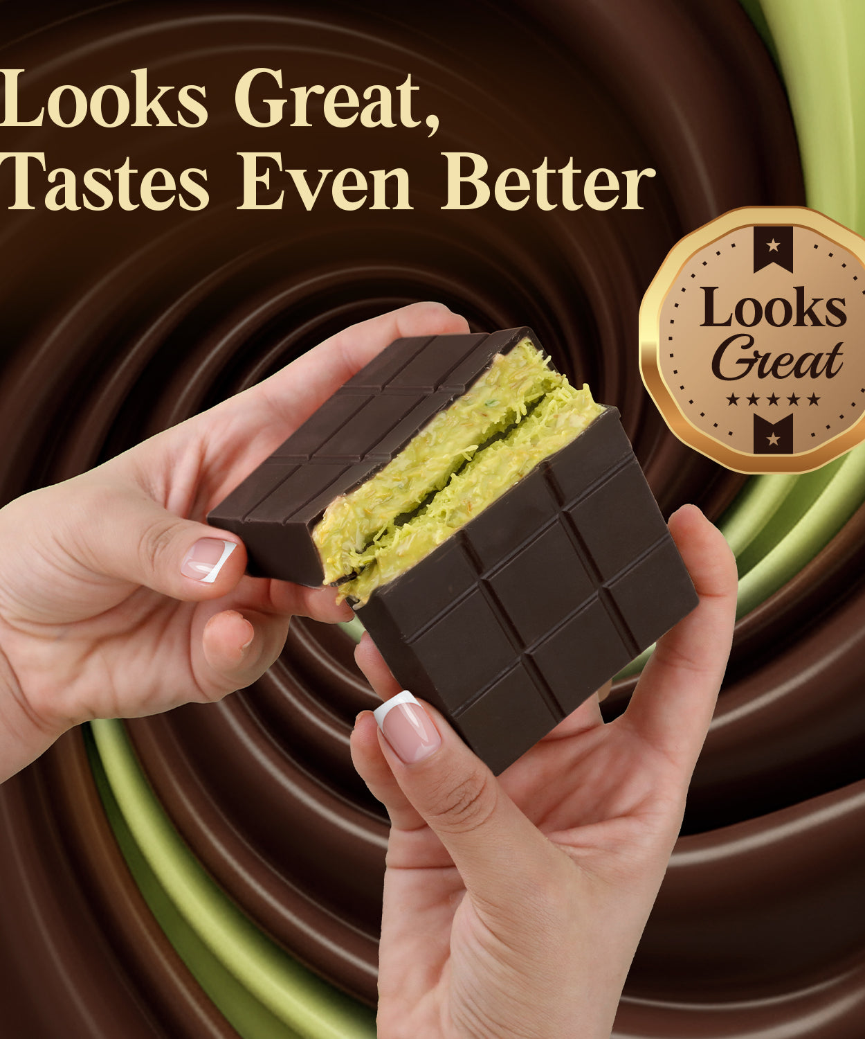 Dubai Dark Chocolate Bar – 2.6 oz Elegant Gift Chocolate