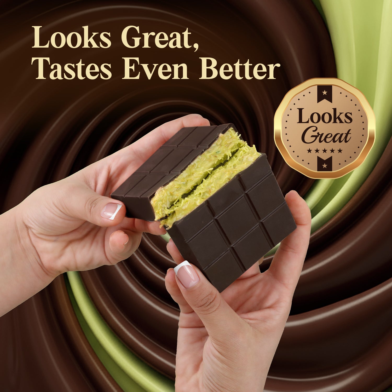 Dubai Dark Chocolate Bar – 2.6 oz Elegant Gift Chocolate