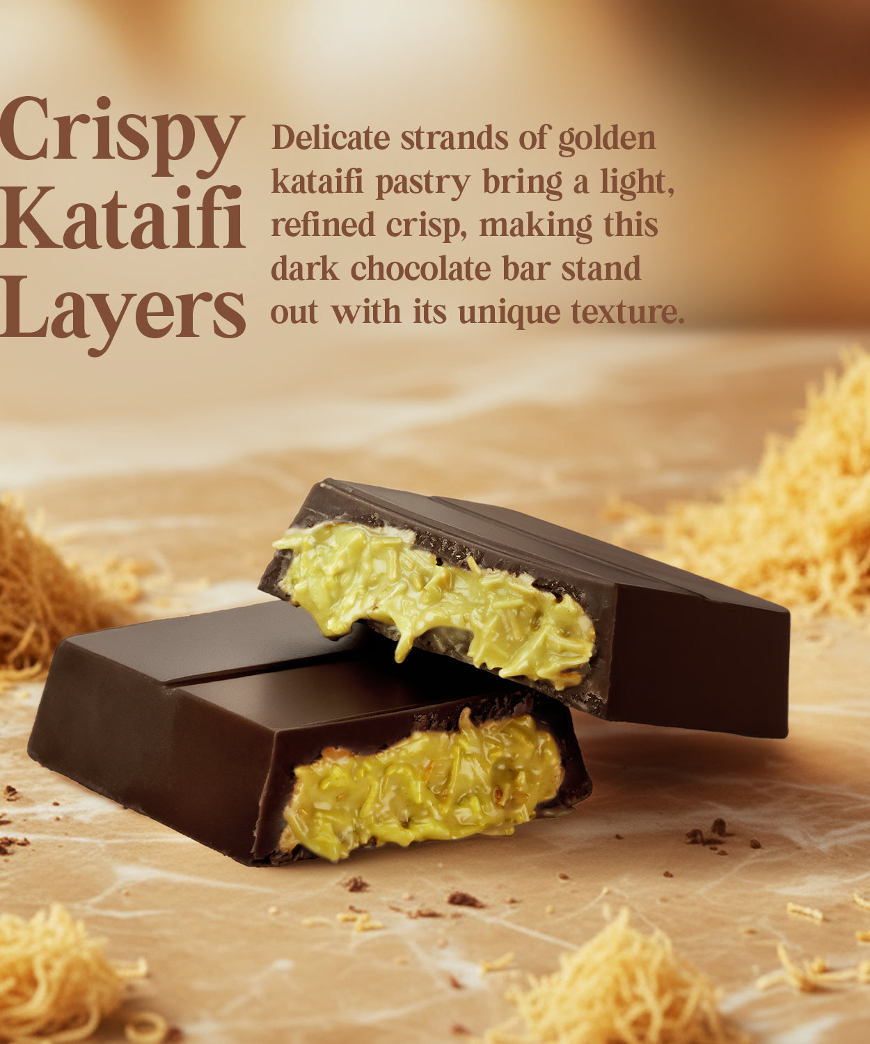 Dubai Dark Chocolate Bar – 3.5 oz  Elegant Gift Box