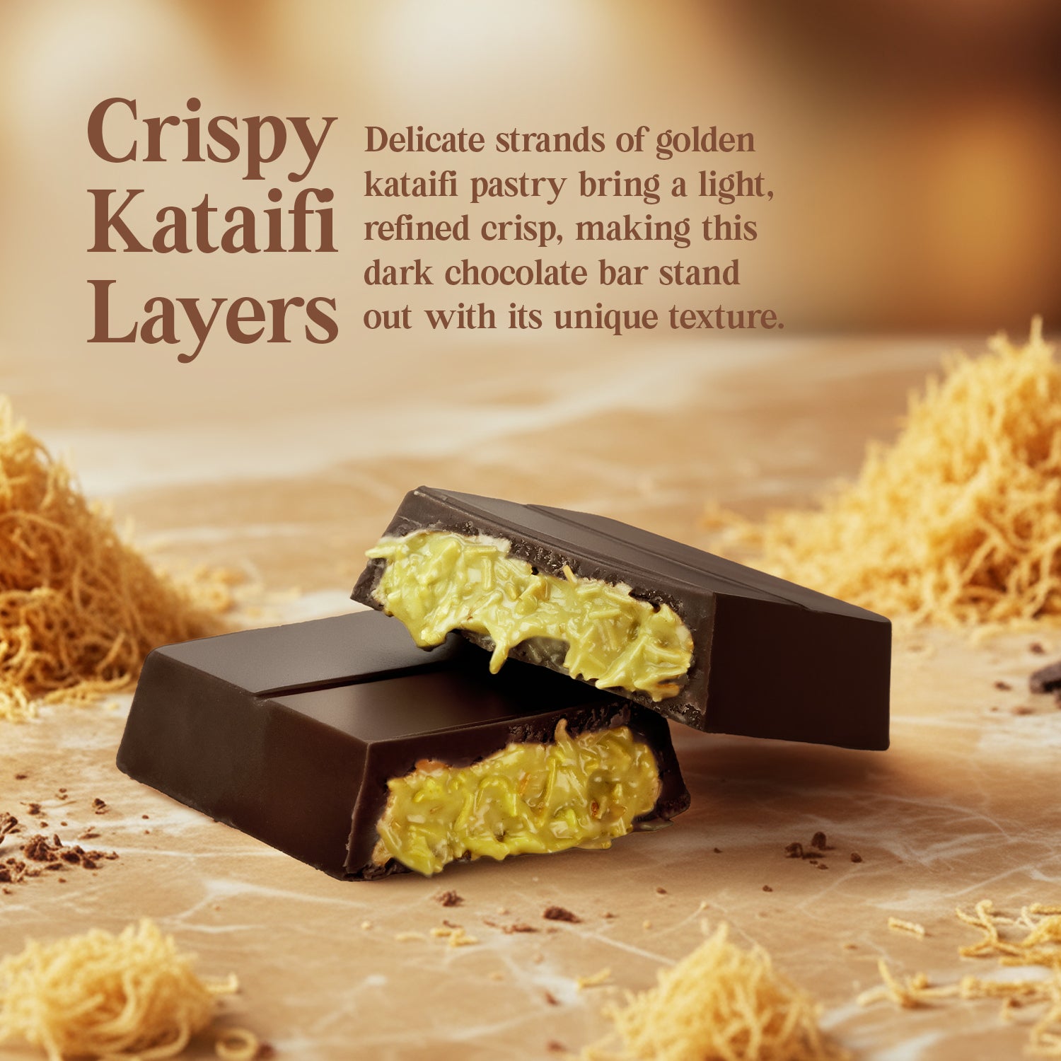 Dubai Dark Chocolate Bar – 3.5 oz  Elegant Gift Box