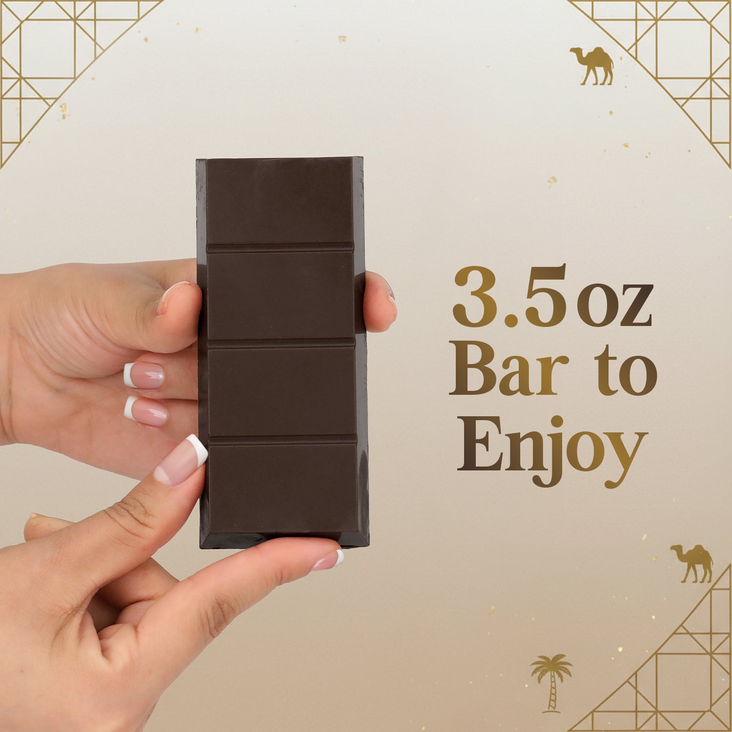 Dubai Dark Chocolate Bar – 3.5 oz  Elegant Gift Box