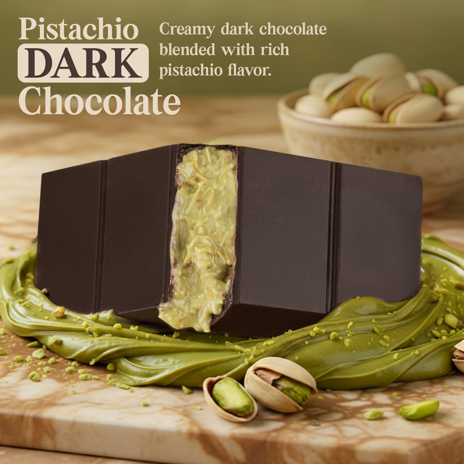 Dubai Dark Chocolate Bar – 3.5 oz  Elegant Gift Box