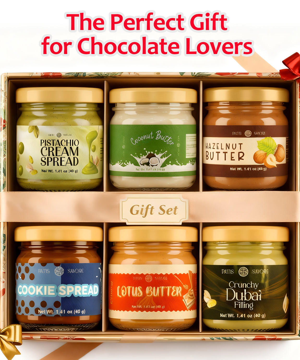 Dubai Chocolate Inspired Sampler Gift Set 6-Pack - 1.4 oz Each