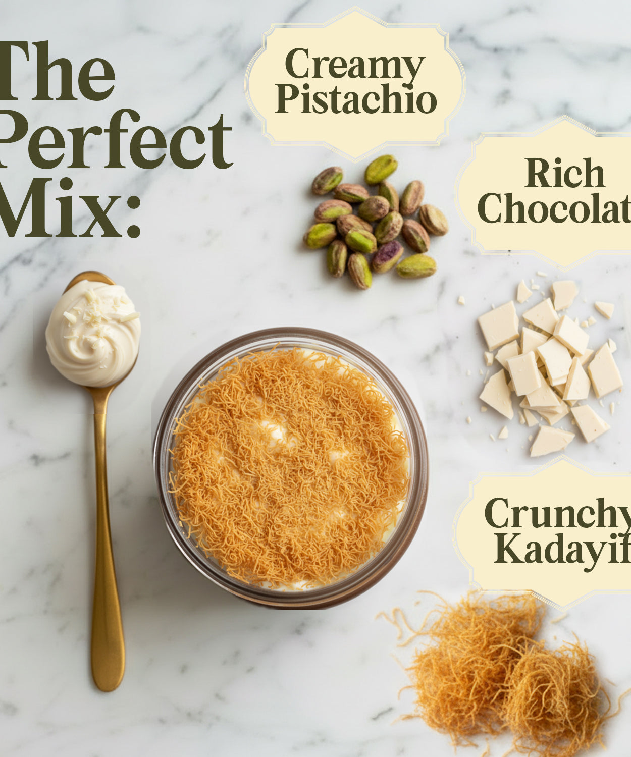 White Dubai Chocolate Spread with Kataifi & Pistachio Cream 8.3 oz