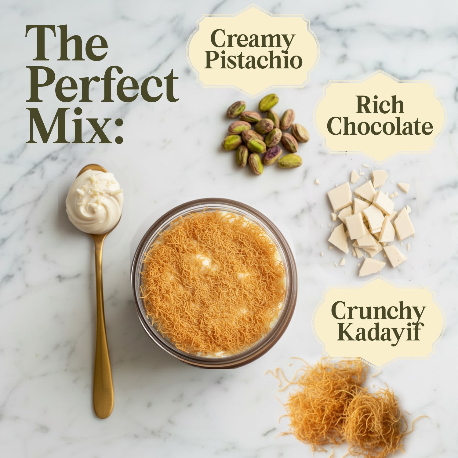 White Dubai Chocolate Spread with Kataifi & Pistachio Cream 8.3 oz