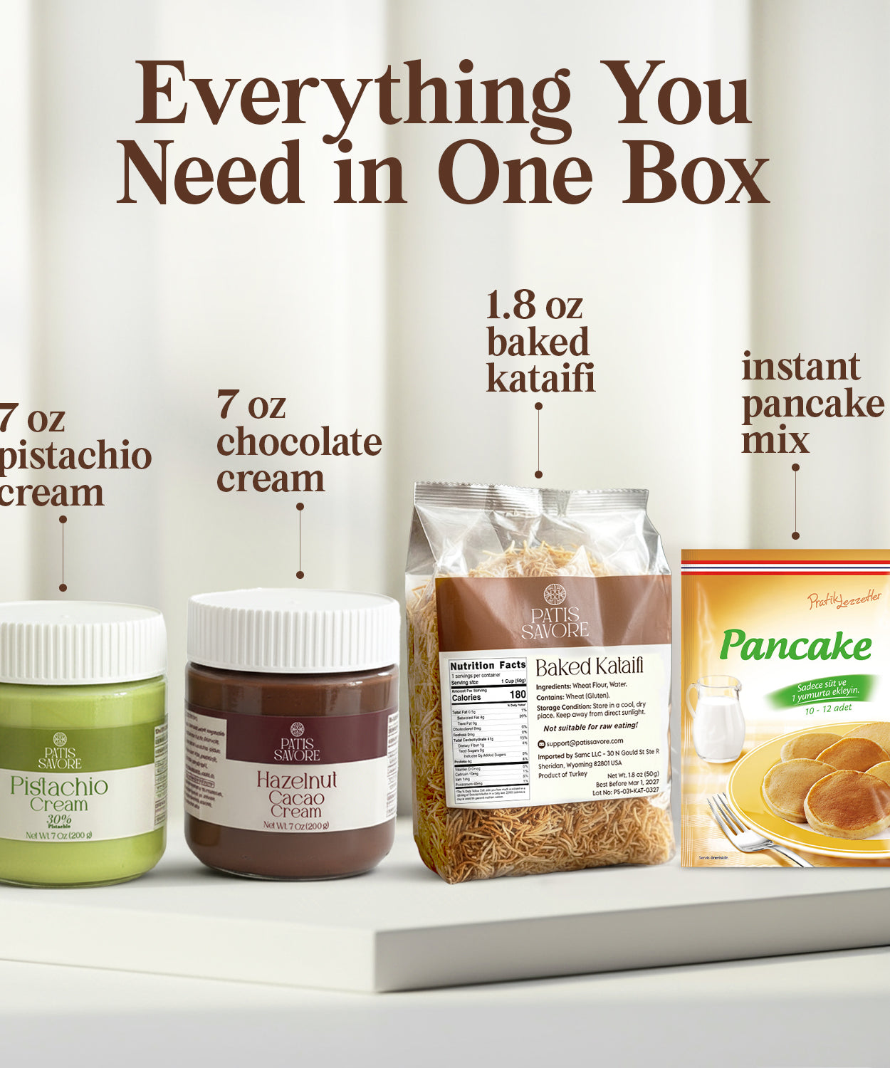 Dubai Chocolate Pancake DIY Set – All-in-One Viral Dessert Kit with Creams & Toppings