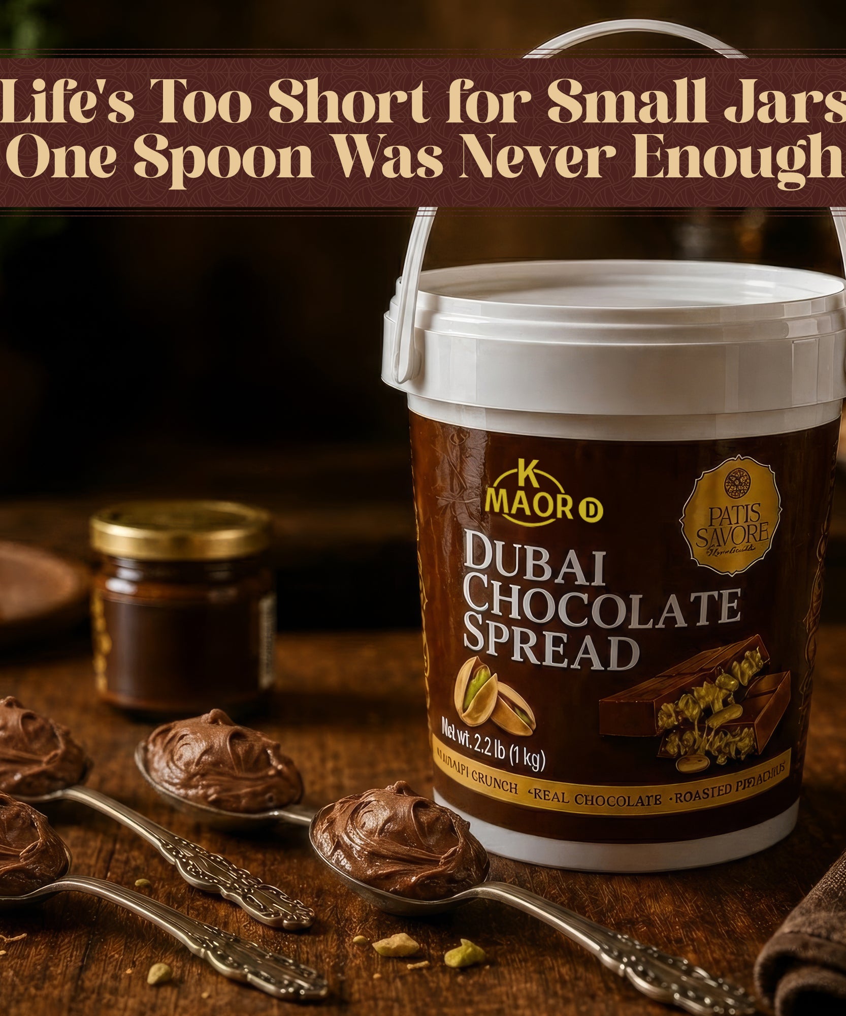Milk Dubai Chocolate Pistachio Cream & Crispy Kataifi Spread 2.2 lb