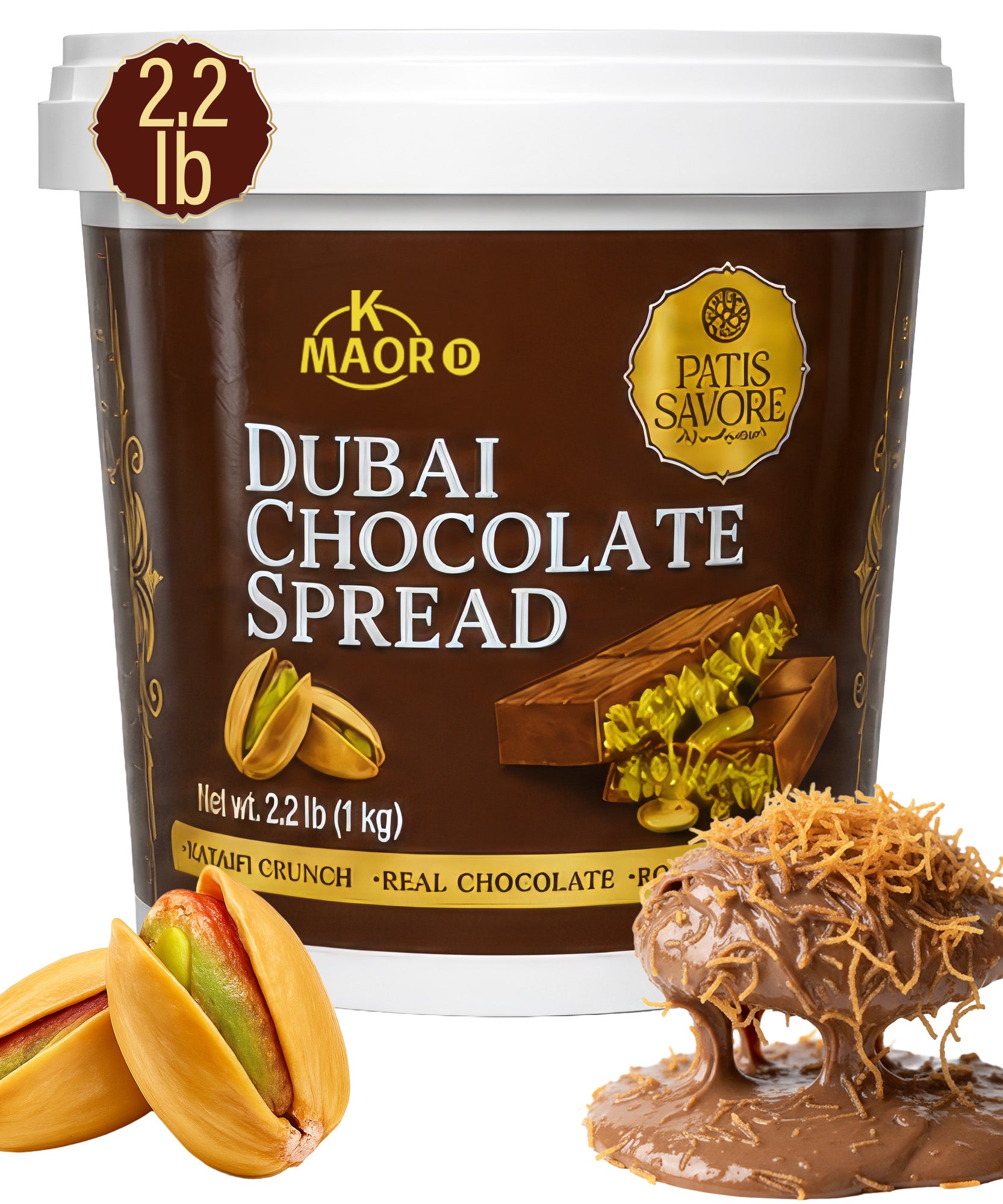 Milk Dubai Chocolate Pistachio Cream & Crispy Kataifi Spread 2.2 lb