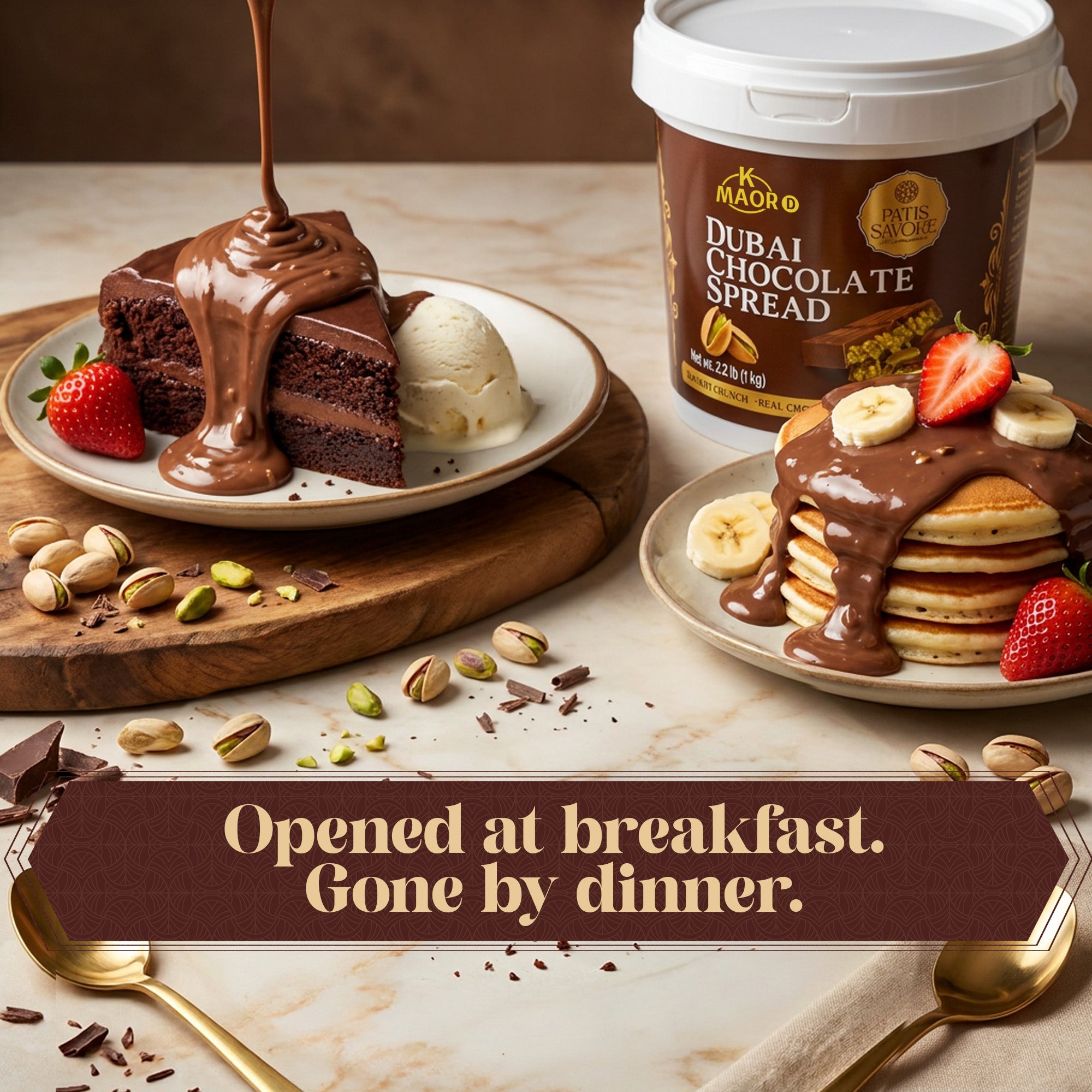 Milk Dubai Chocolate Pistachio Cream & Crispy Kataifi Spread 2.2 lb