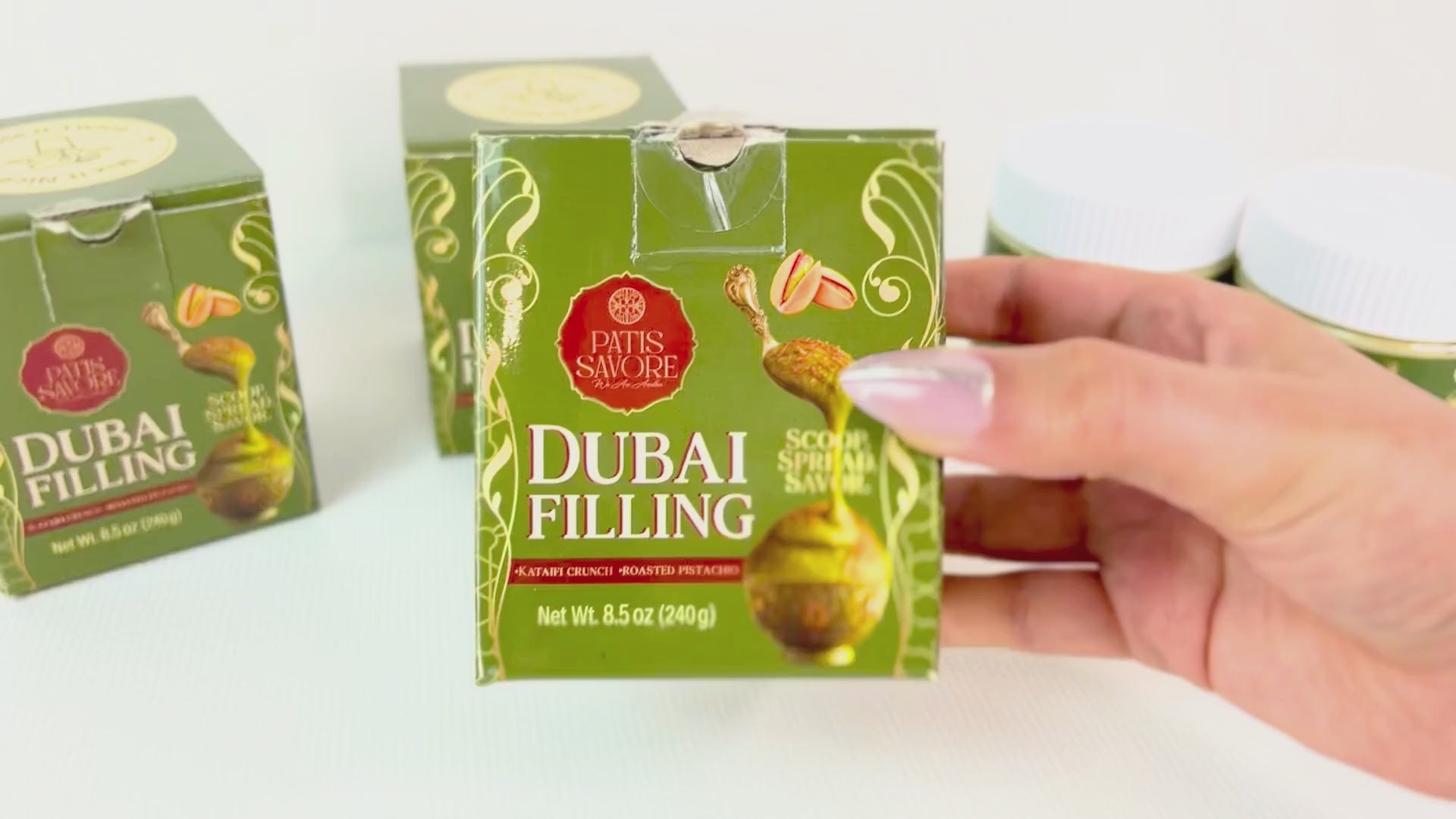 Dubai Chocolate Filling, 8.5 oz Pistachio Cream & Baked Kataifi Mixture