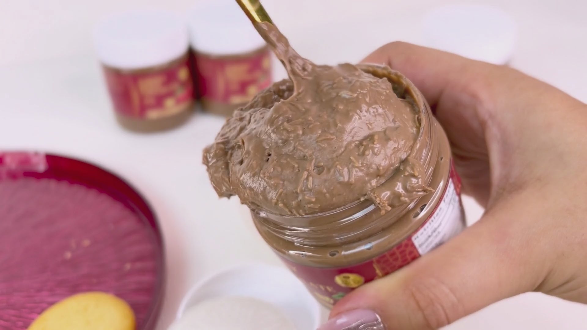 Sour Cherry Dubai Chocolate Spread - Thick Texture 8.3 oz
