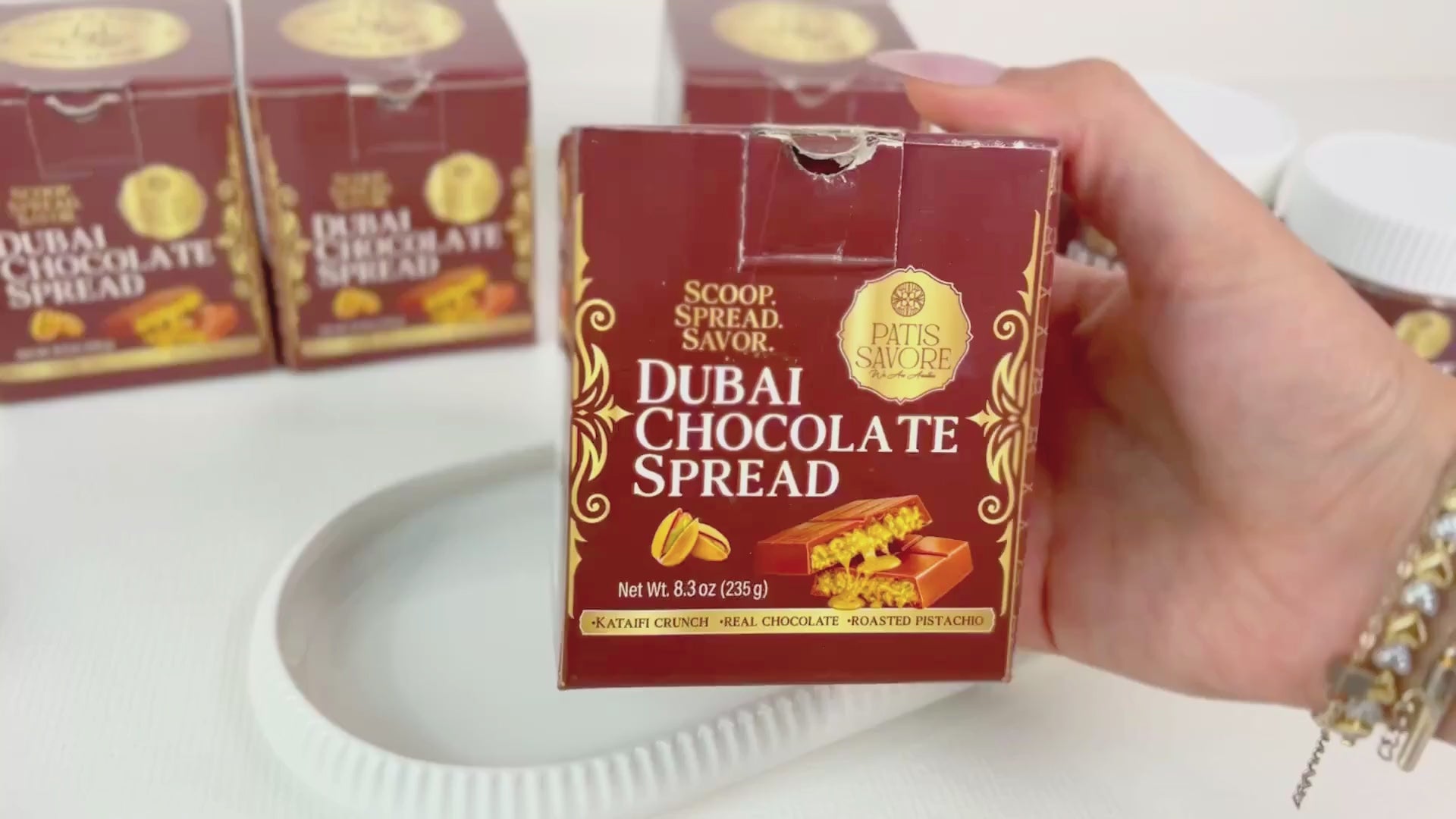 Dubai Chocolate Spread with Pistachio Cream & Roasted Kataifi 8.3 oz