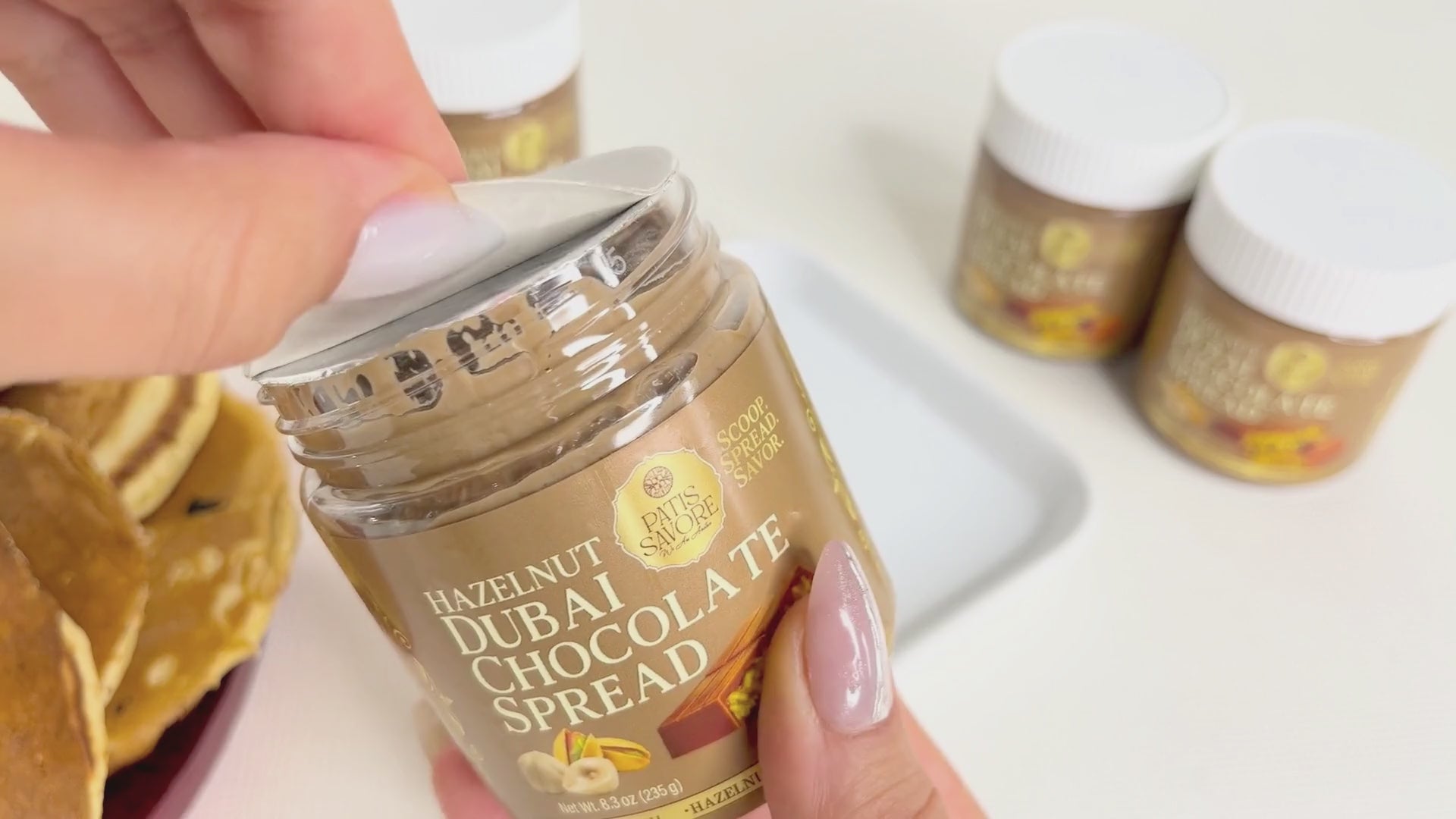 Dubai Chocolate Spread with Crunchy Hazelnut Pieces, 8.3 oz